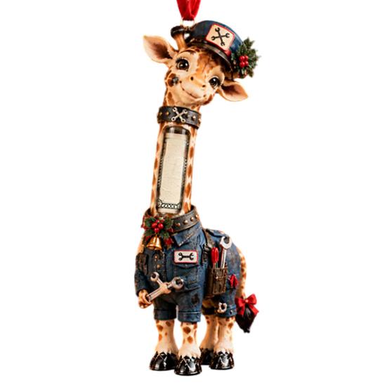 Giraffenmuster Hängende Ornamente Weihnachten Geldhalter Ornament, Acryl Geldklammer Dekoration für Leichte Dekorationen Baumtasche Auto, Süßer Beruf