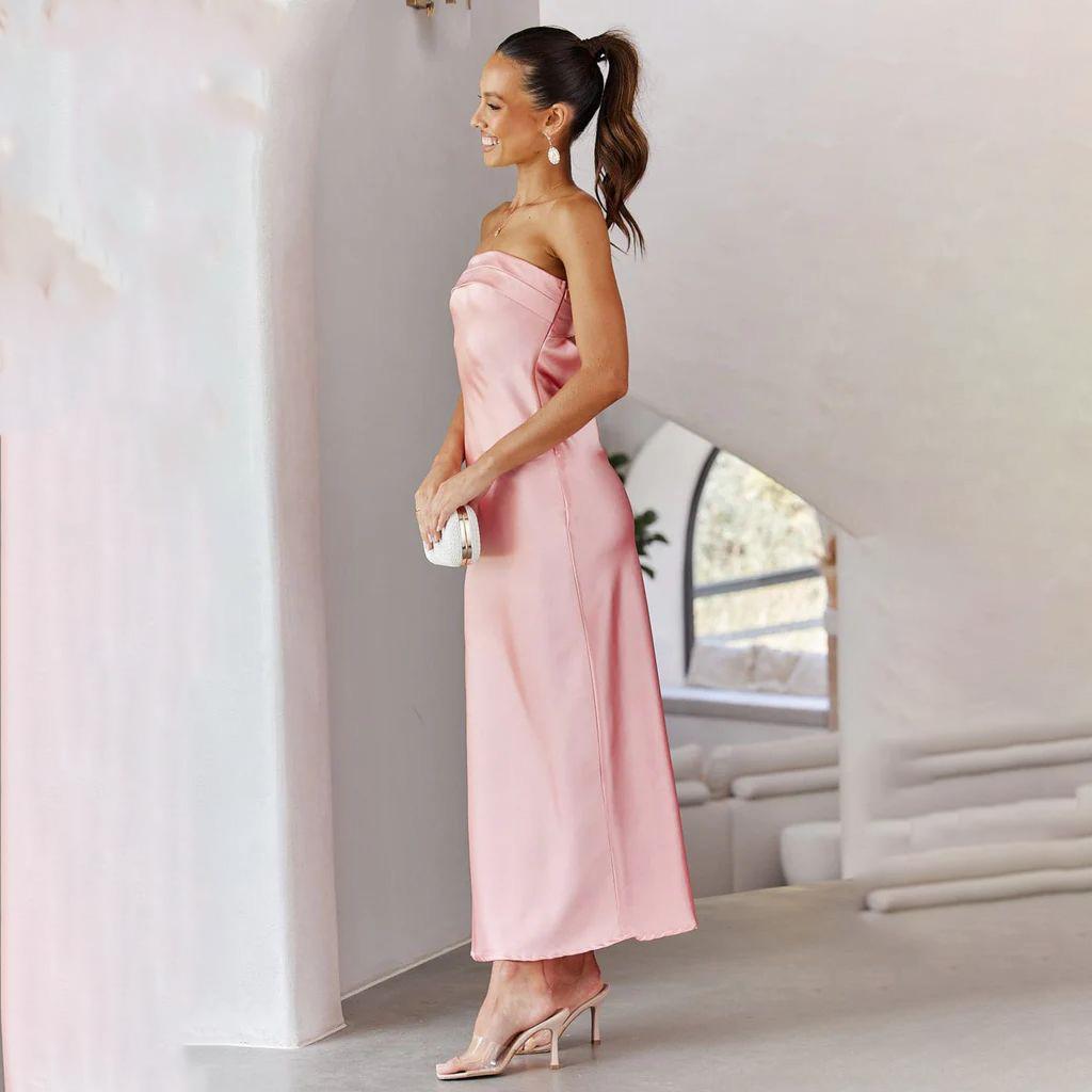 

Летнее женское модное плиссированное платье без бретелек длиной до щиколотки с принтом XL