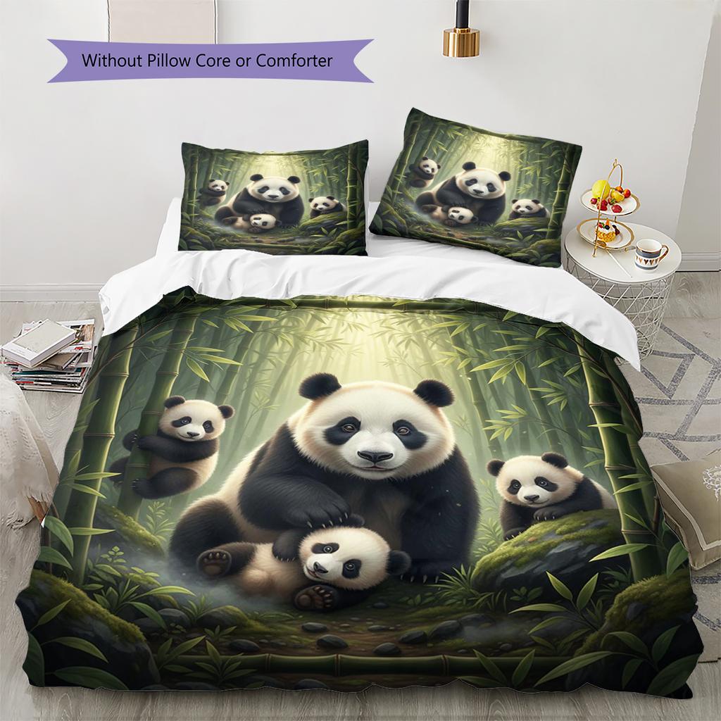 Cartoon Pattern Bedding Quilt Set Quilt Cover Pillowcase Home Decoration Birthday Gift (1 * duvet cover + 2 * pillowcase, without core)