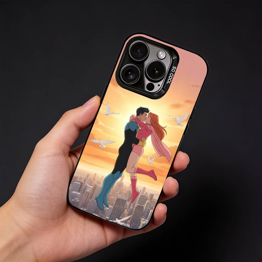 C-Cool I-InvincibleS Comic Phone Case For iPhone17, 16,15,14,13,12 Pro Max Black Candy Matte Shockproof Cover