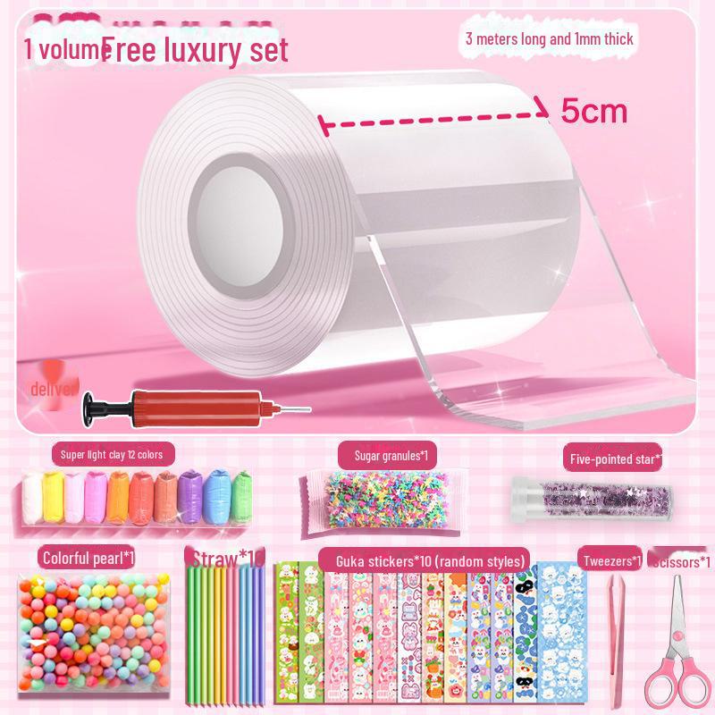 

Набор для самостоятельного выдувания пузырей Nano Glue с прочной липкой двухсторонней лентой и игрушкой для декомпрессии