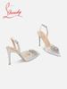 Fashion 2025 New Rhinestone Toe Cap Sandals for Women with a Straight Buckle and Pointed Tip, Sexy Temperament, Socialite Single Shoes