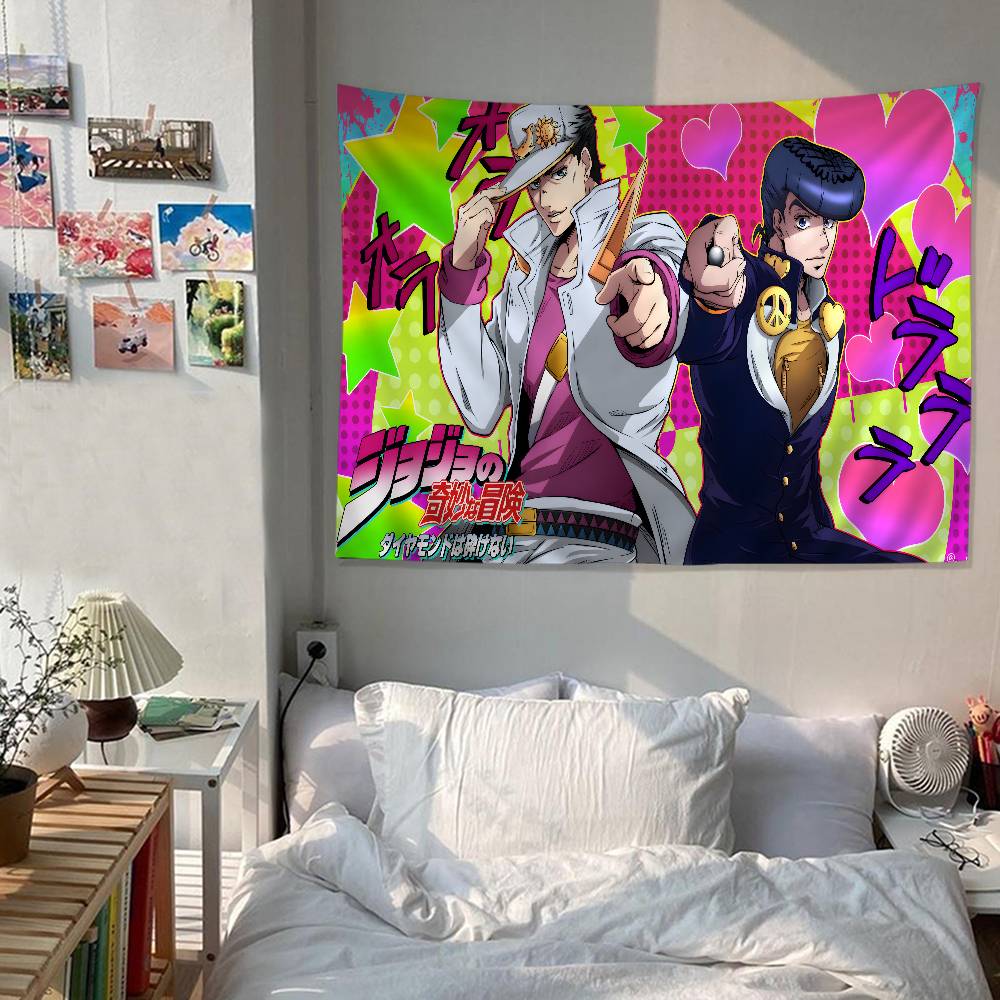 Anime JJojoS BBizarre AAdventure Cartoon Tapestry Wall Hanging Decoration Household Home Decor