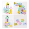 Geometric Shape Sleeve Column Educational Toys For Children Montessori Sensory Development Early Learning Building Blocks Gift