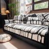 Leather High-End Sofa Cushion  New Chenille Seat Cushion All Seasons Non-Slip Black And White Sofa Cover Cover Cloth