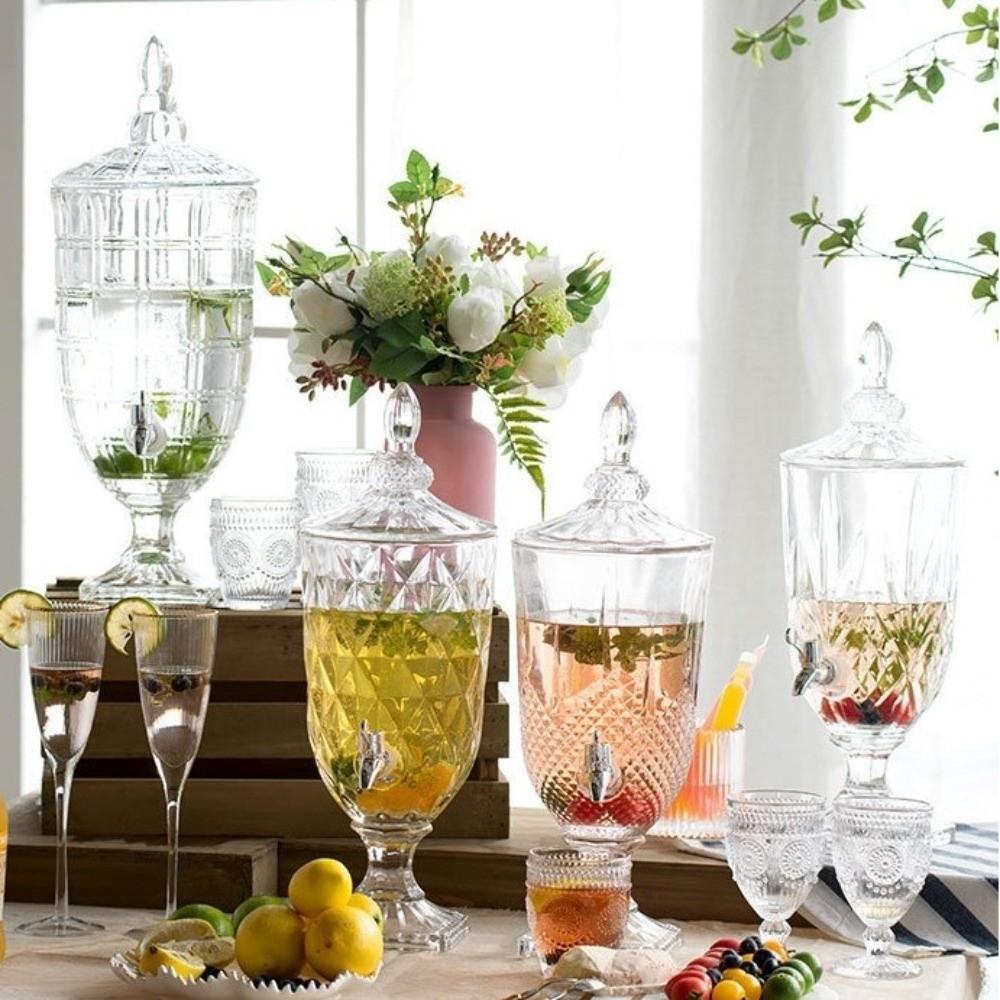 Clear Glass Water Carafe Large Capacity Iced Tea Pitcher Luxury Juice Jug  Hot Bubble Tea