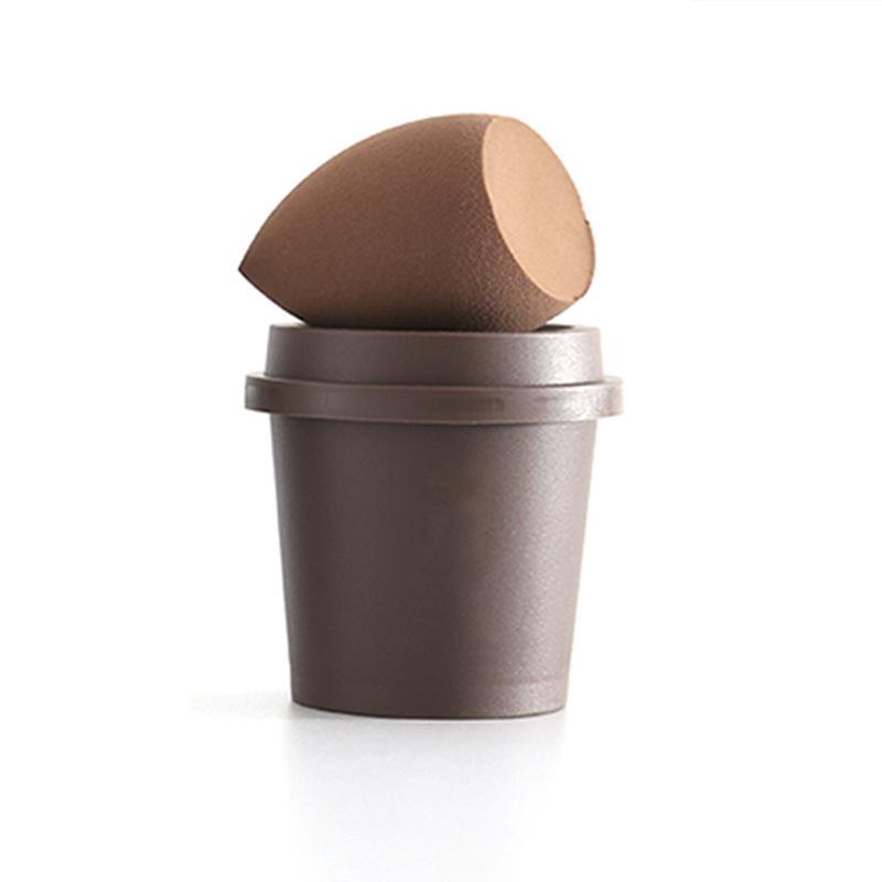 Coffee Cup Beauty Sponge Moisture-proof Mold-proof Makeup Sponge Non-latex Makeup Egg Eco Friendly With Holder