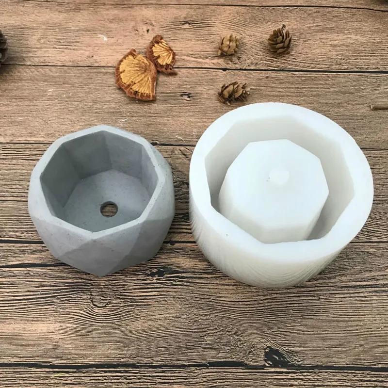 Handmade Diy Molds for Plaster Pot ,concrete Flower Pot Molds Succulent Plants Pot Silicone Molds Nordic Style ZM901