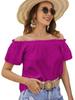 Spring/Summer 2023 Women's Off-the-Shoulder Ruffle Blouse - European and American Style