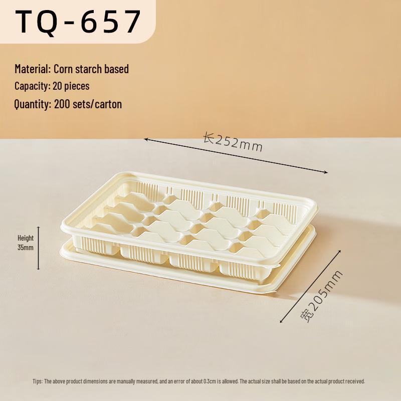 Disposable Corn Starch 20-Compartment Dumpling Box