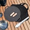 Round Shape Smokeless Griddle Pan 30/32/34/36/38cm Barbecue Plate Non-Stick Frying Pan  Travel BBQ
