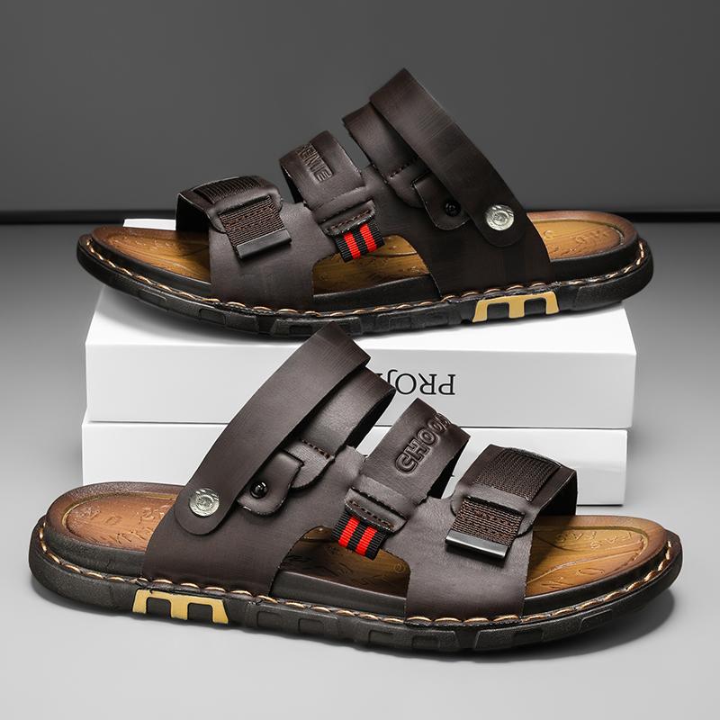 Sommer Herren Outdoor Sandalen Weiche Sohle Rutschfeste Flip-Flops Zuhause Indoor Flache Hausschuhe Strand Flip-Flops Sandalen Herrenschuhe