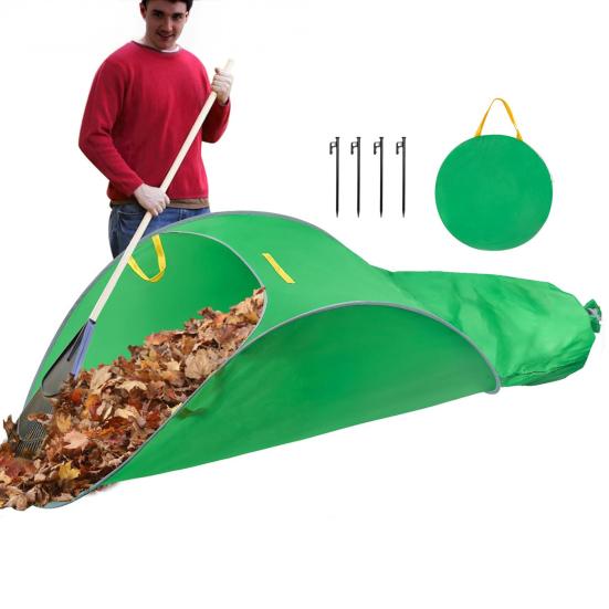 Leaf Collector Foldable Dustpan Portable Pop-Up Leaf Bag Leaf Pick Up Tool Reusable Garden Waste Bag for Yard Leaves Lawn Trash