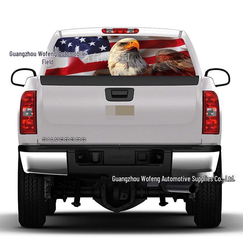 A135 American Eagle Flag Rear Window Decal for Trucks & SUVs