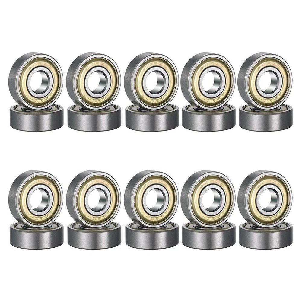 20/10pcs Ball Bearings 608zz/608rs ABEC-9/7 Miniature Bearings Deep Groove Inline Roller Bearing Carbon Steel for Skateboard