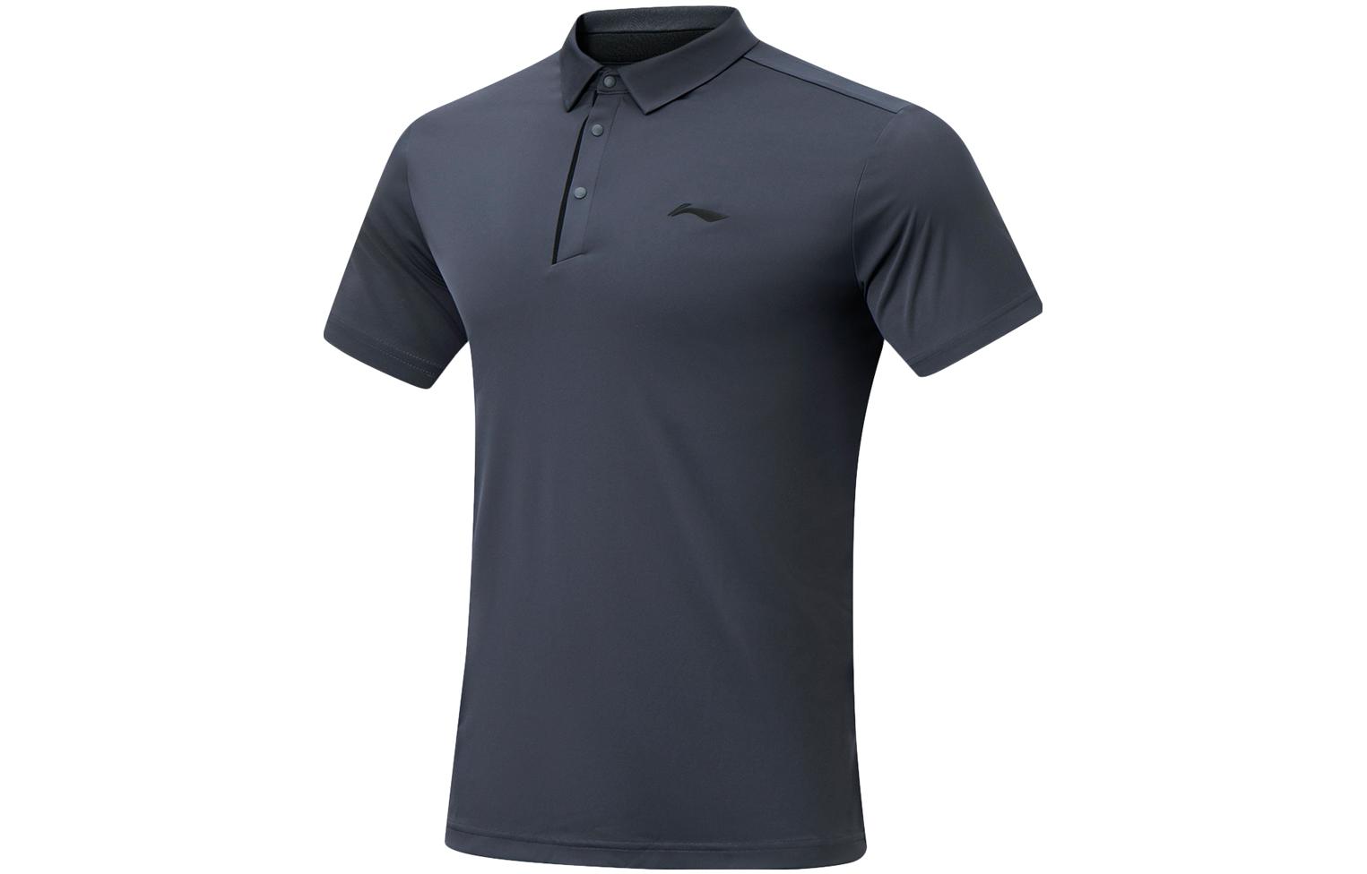 Li Ning Fitness Series Polo Shirt Men s Ebony Black APLU255-3 M