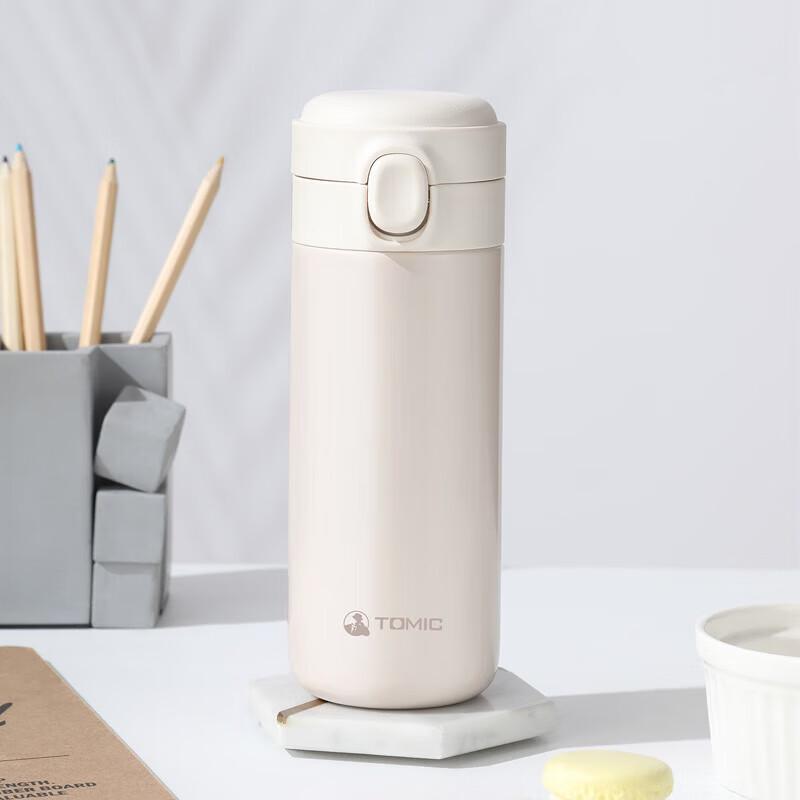 

TOMIC TW6010801 Double-Wall Stainless Steel Pop-up Lid Thermos Mug