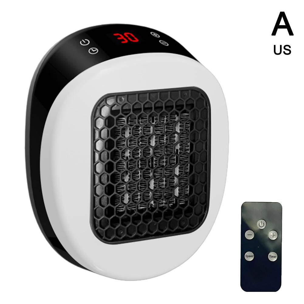 

Новый 800 Вт мини-нагреватель для дома, небольшой ванной комнаты, отопление, вентиляторы PTC, электрический стиль, дистанционный настенный автомобиль Mo P1F5 White-US