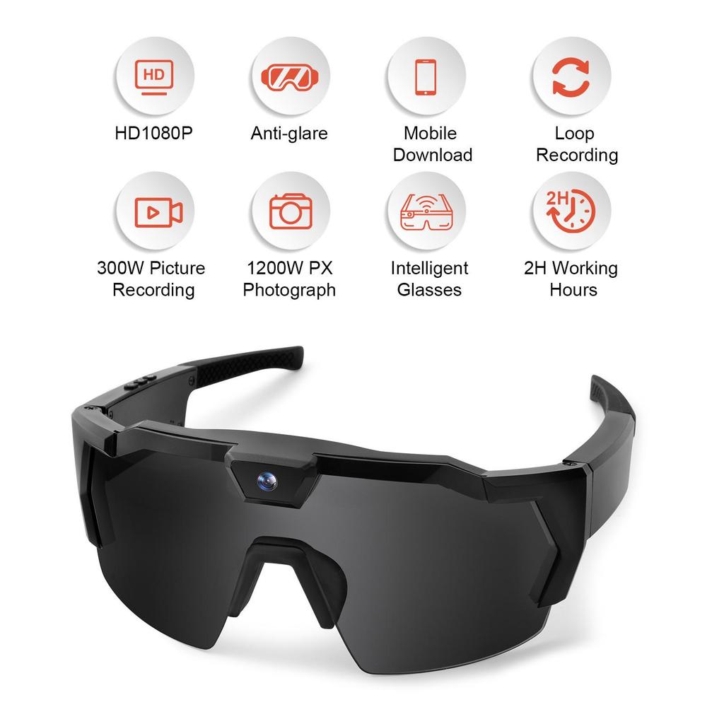 HD Camera Ski Goggles: AI Smart Glasses for Photo & Video Recording, Windproof Design