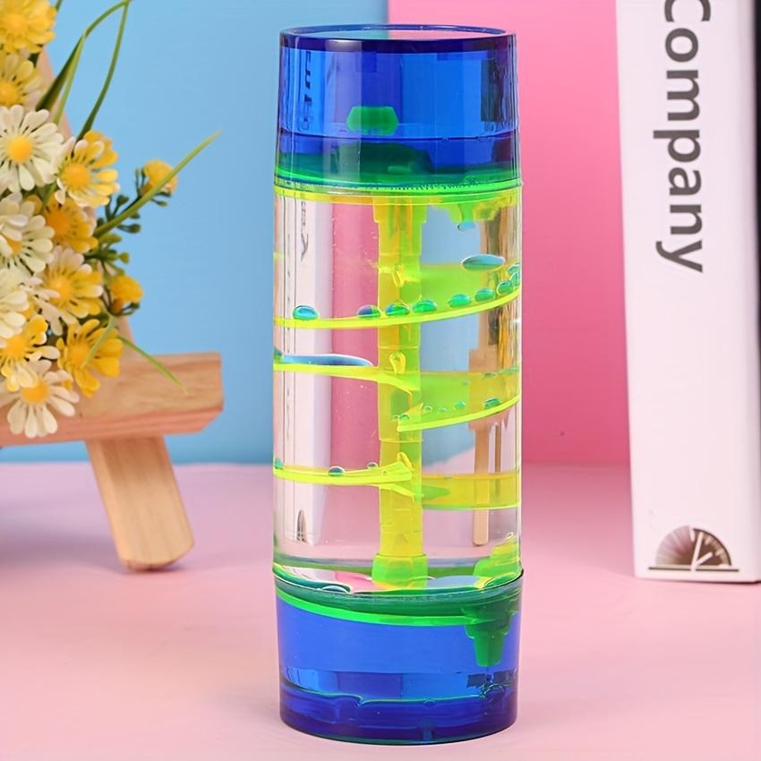 

2D Плоский, Креативний Таймер-Пісочний Годинник з Масляною Краплею на Середній Колоні, Арт Декор, Акриловий Желейний Колір, Настільна Прикраса з Прозорими Шарами, , Для Внутрішнього та Зовнішнього Використання синій