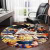 1pc Dragon Ball2 Print Round Carpet Chair Round Carpet Suitable for Bedroom Living Room Home Decorative Carpet