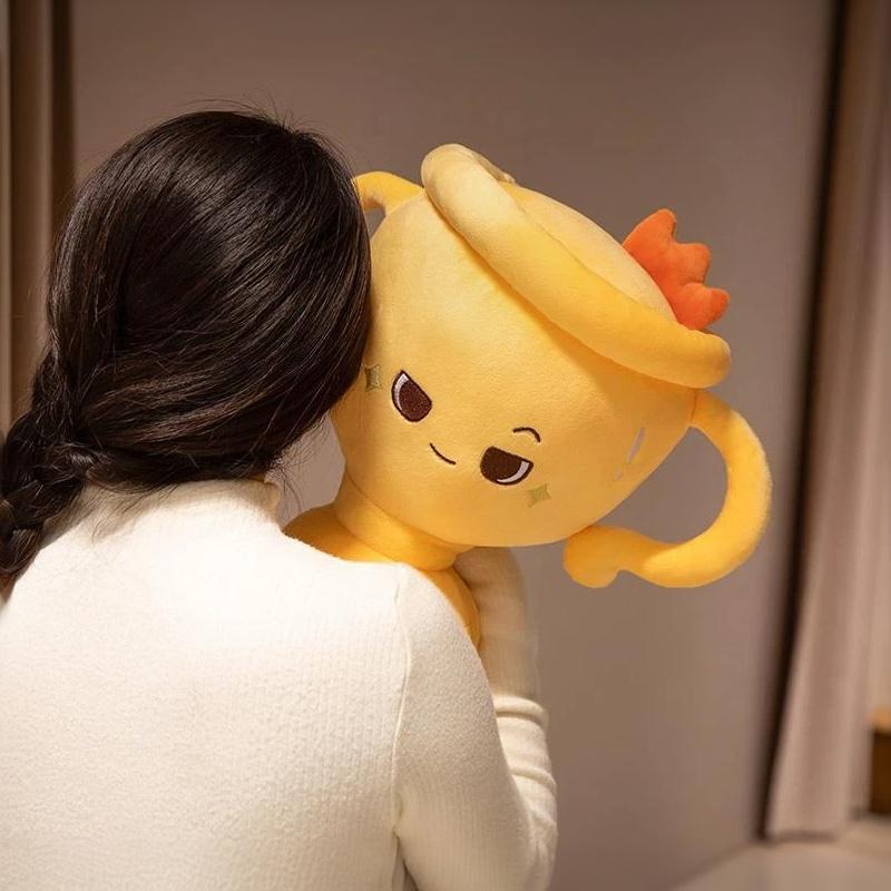 20/28/38Cm Funny Cartoon Smile Trophy Plush Toys Soft Comfy Trophy Toys Creative Home Decor Cute Game Props For Children