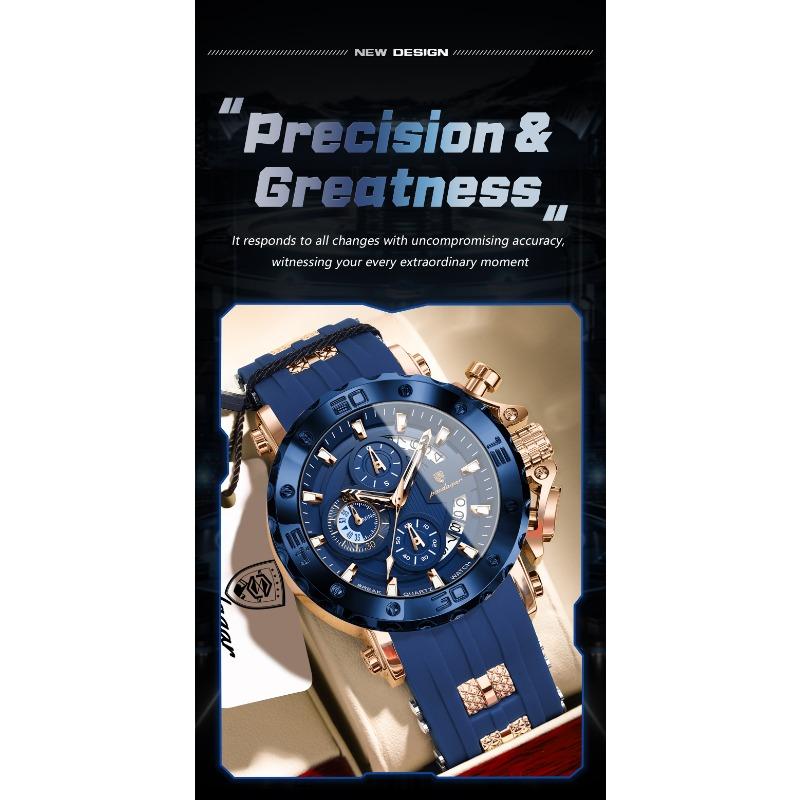 POEDAGAR Reloj Deportivo de Lujo para Hombre Cronógrafo Impermeable Luminoso Moda Reloj Calendario Correa de Silicona Relojes de Cuarzo