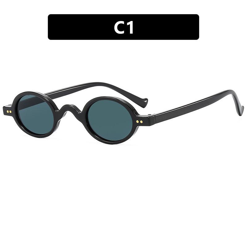 Trendy Women's Retro Round Frame Anti-UV Sunglasses