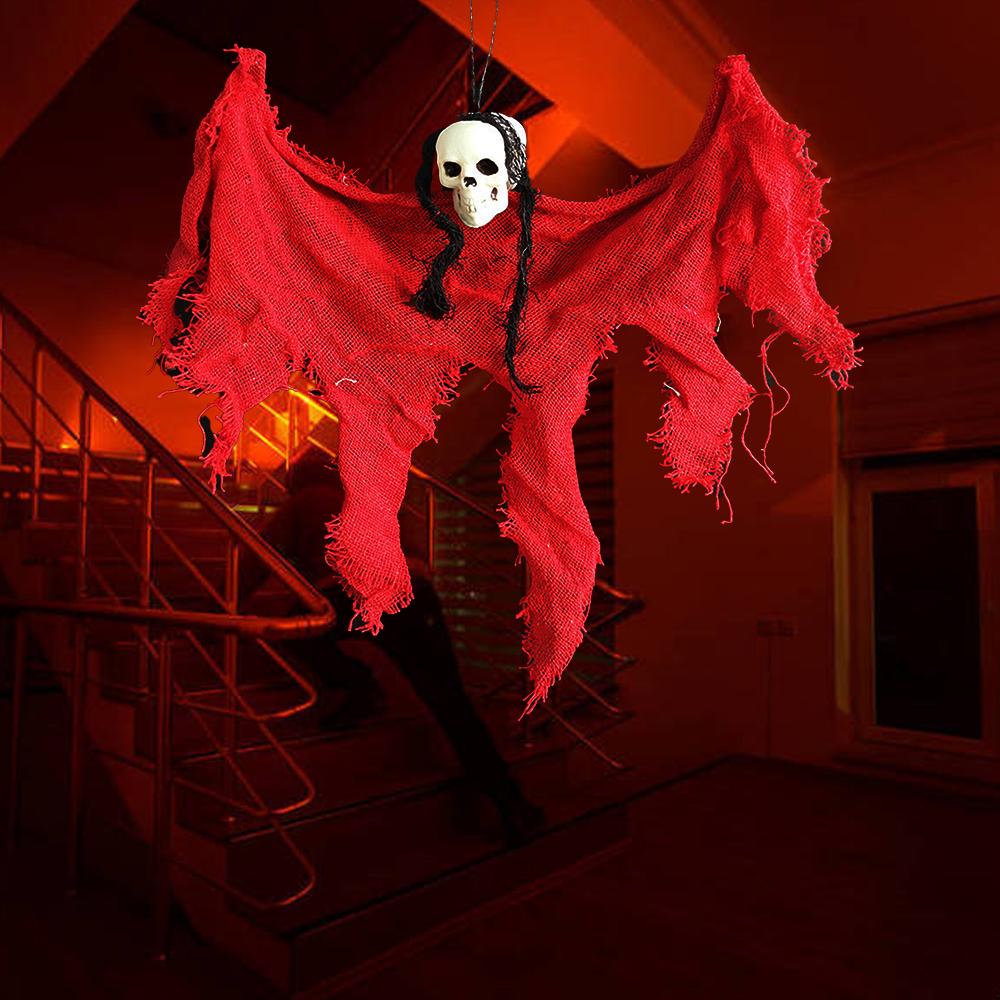 Halloween Hängender Schädelkopf Geist Spukhaus Flucht Horror Requisiten Ornament Halloween Party Dekorationen Für Home Terror Scary