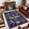 Birds Theme Crystal Velvet Floor Rug Personalized Custom Name Text Warm Carpet Home Decoration