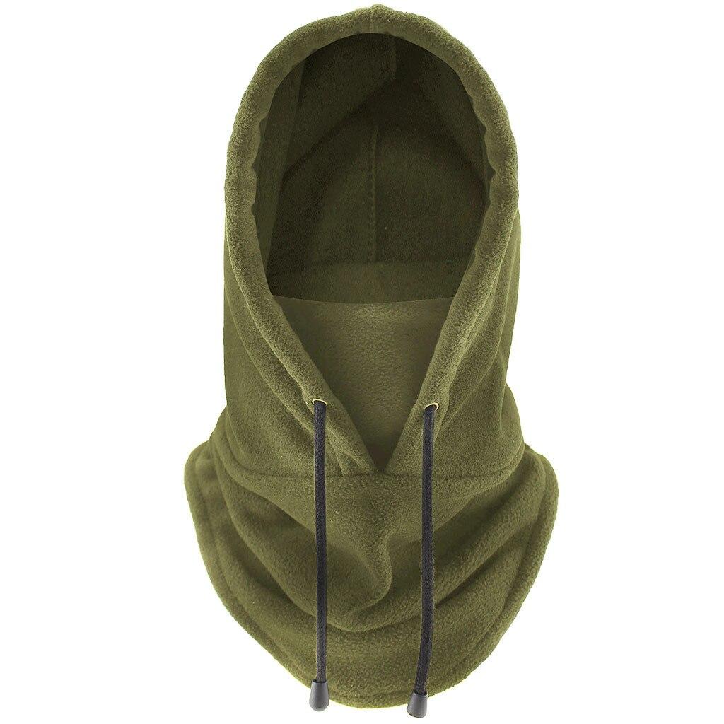 

1PC Cycling Cap Ski Winter Windproof Cap Outdoor Sports Bib Cold Padded Hood Mask Plush Warm Hat зелений