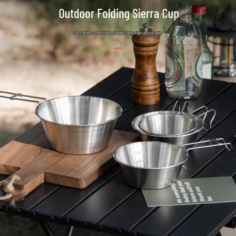 Anyi 304 Stainless Steel Portable Camping Sierra Bowl
