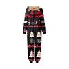 Christmas Print Family Matching Hooded Long Sleeved Zippered Jumpsuit Set