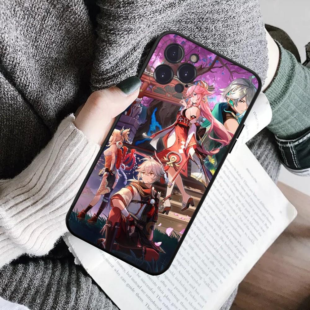 

Genshin Impact Anime Phone Case For IPhone 16 15 8 7 6 6S Plus X SE XR XS 14 11 12 13 Mini Pro Max Mobile Case iPhone 11pro max