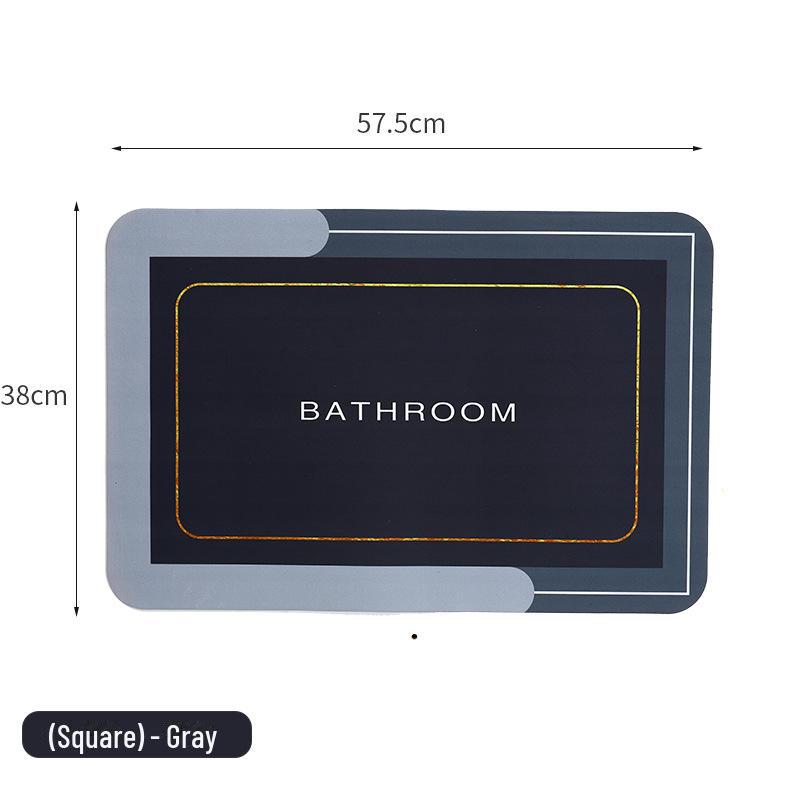 

Диатомовая грязь быстросохнущий противоскользящий коврик для ванной комнаты, туалета и кухни square серый