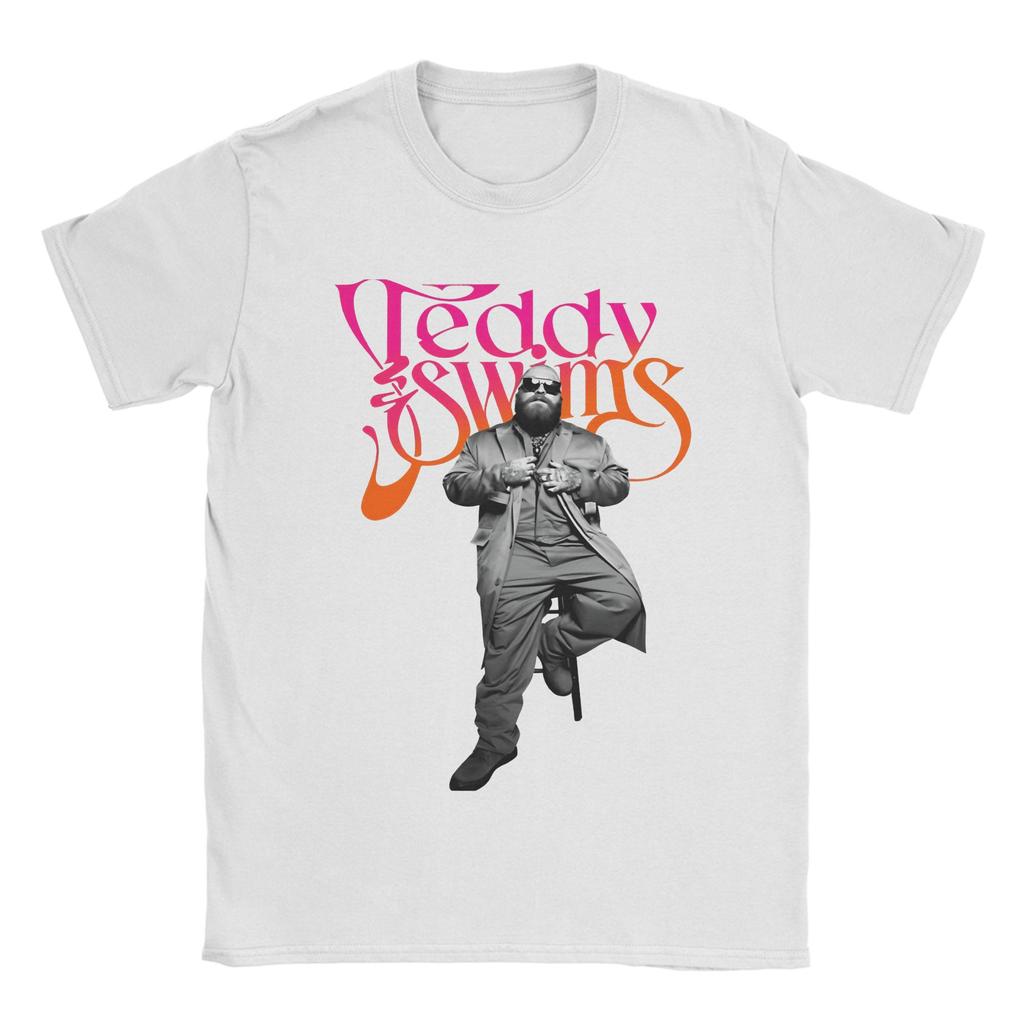 Teddy Swims Herren T-Shirts Neuartige T-Shirts Kurzarm Rundhals T-Shirts Baumwolle Bedruckte Oberteile