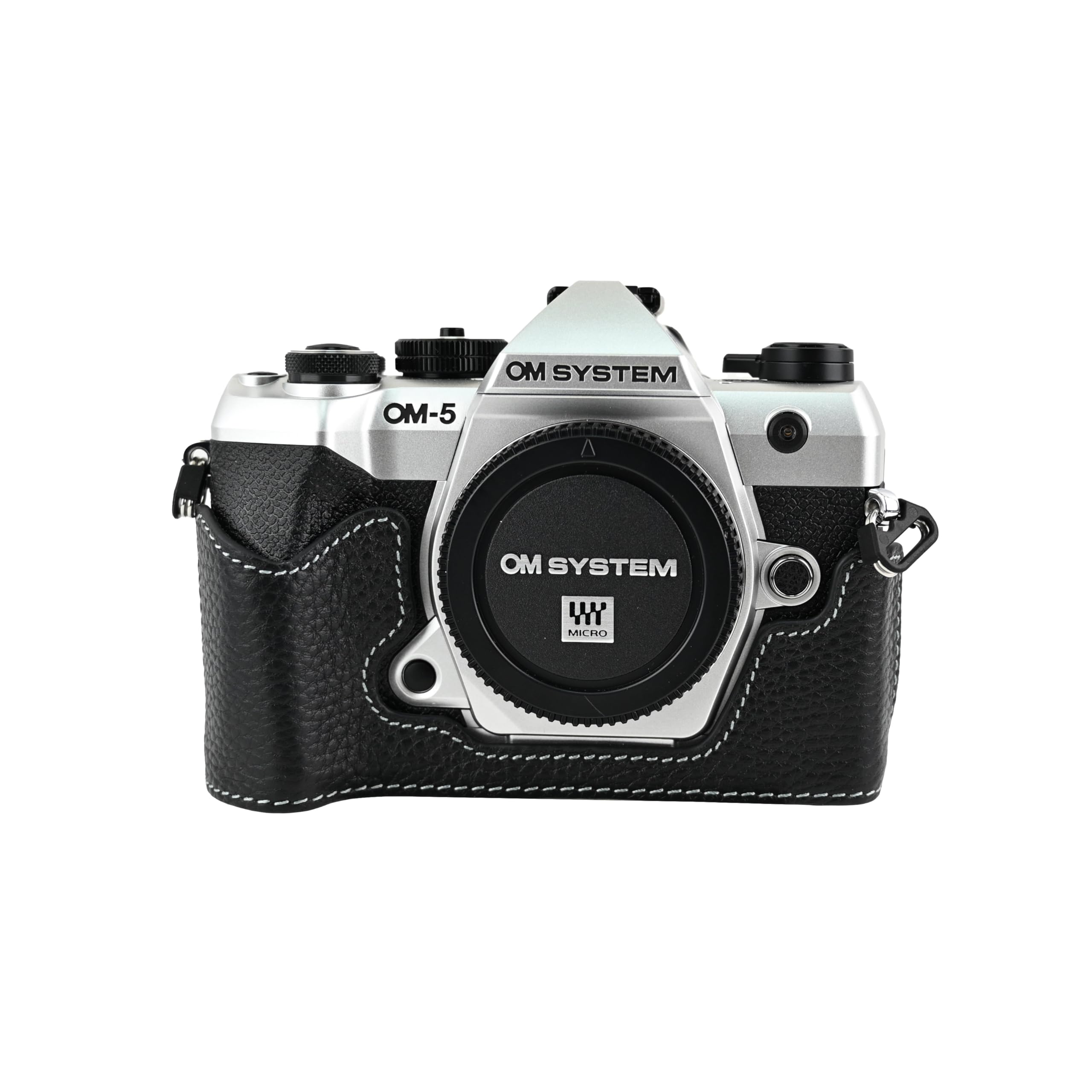 

SIUTATDSH Camera Compatible with OM System OM5 II and Mark II Tripod and Battery Replacement Included Case, Silver-Tone Leather, OM-5 Cameras, чорний