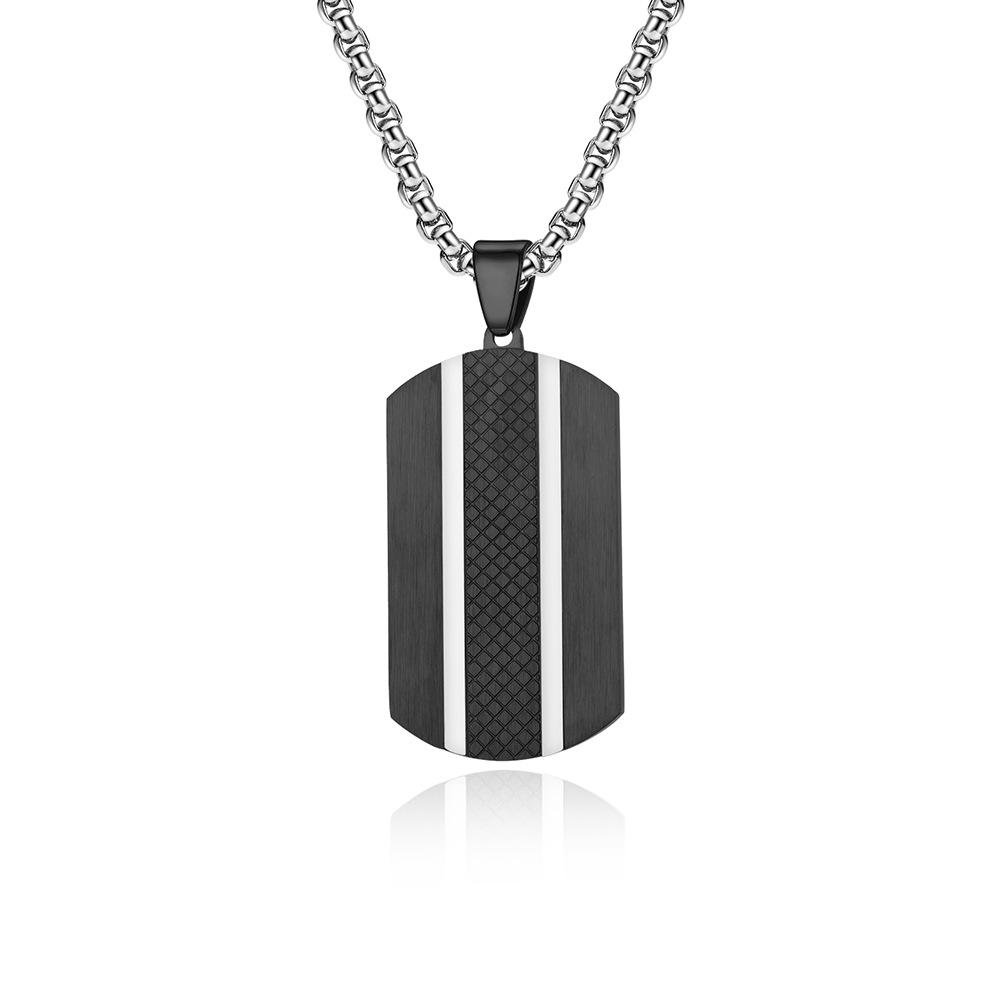 

Jewelry Men s Trendy Necklace, Fashionable and Simple Trendy Men s Military Pendant 2025 3MM+60CM
