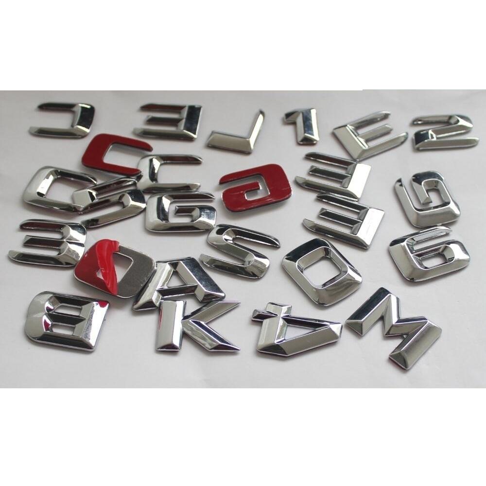 3D Chrome Silver Letters For Mercedes Benz W221 W222 S320 S350 S400 S450 S500 S550 S560 S600 S650 S680 CDI BLUETEC 4MATIC Emblem