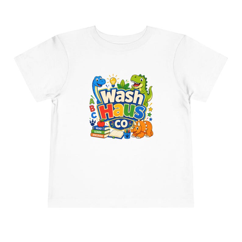 Dinosaur Kids logo Wash Haus Co T-shirt | Toddler Tee 120