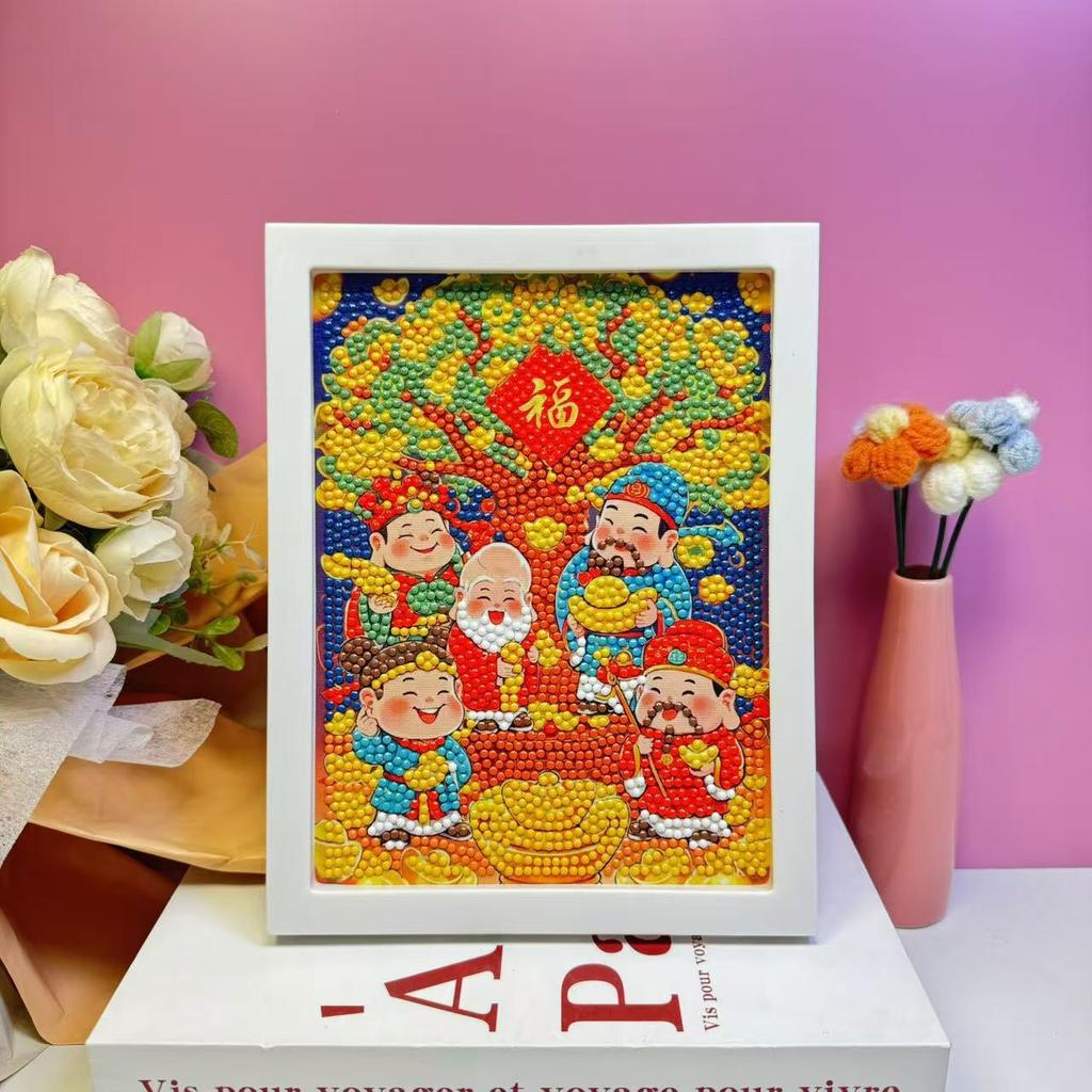 Children'S Diamond Painting Framed Handmade Diy Material Bag Sanrio Diamond Paste Painting Concentration Toy