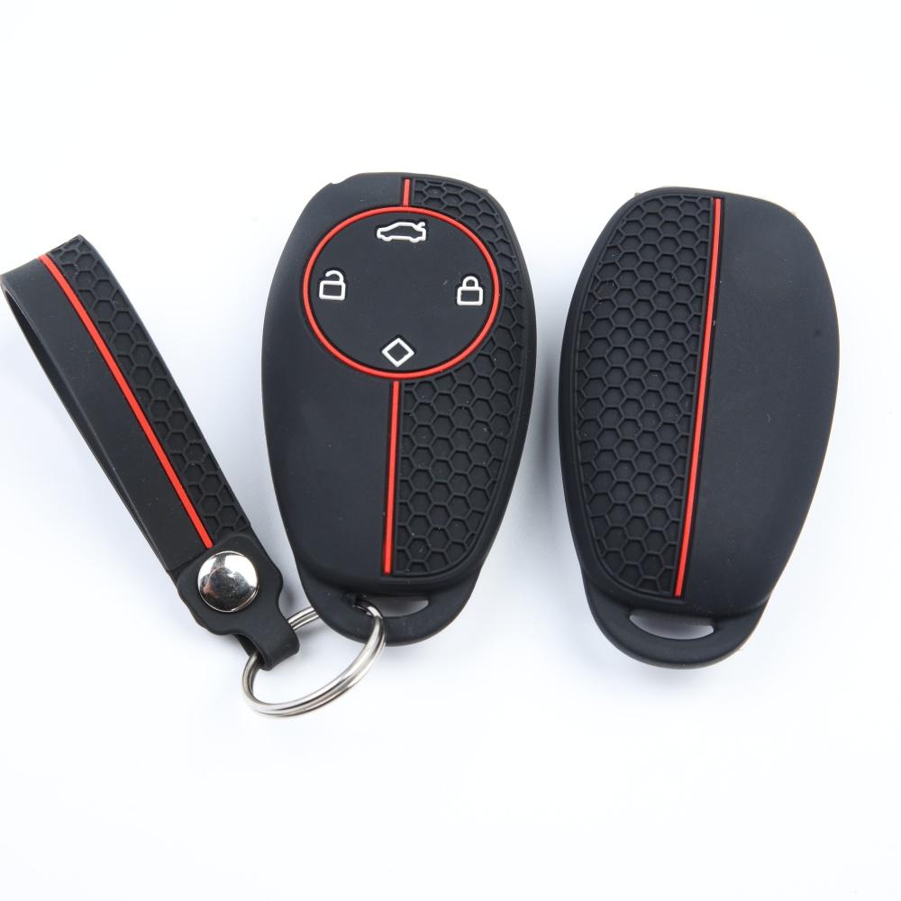 Key Fob Cover for Leapmotor T03 S01 C11 C01 with Keychain Silicone Full Coverage Protective Case Anti-Scratch Guard Shockproof Protection