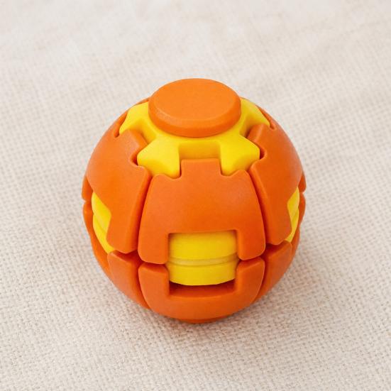 Concentration Training Toy 3D Printed Stress Ball, Press & Rotating Finger Spinner, Decompression Ball Fidget Toys, Portable Ergonomic for Office