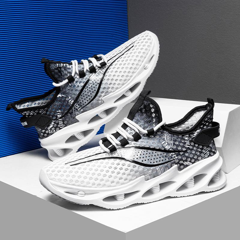 

Мужские летние туфли, новые, полые, дышащие, не пахнущие, с одной сеткой, с крупной сеткой, мужские, легкие, амортизирующие, кроссовки для бега и спорта 39