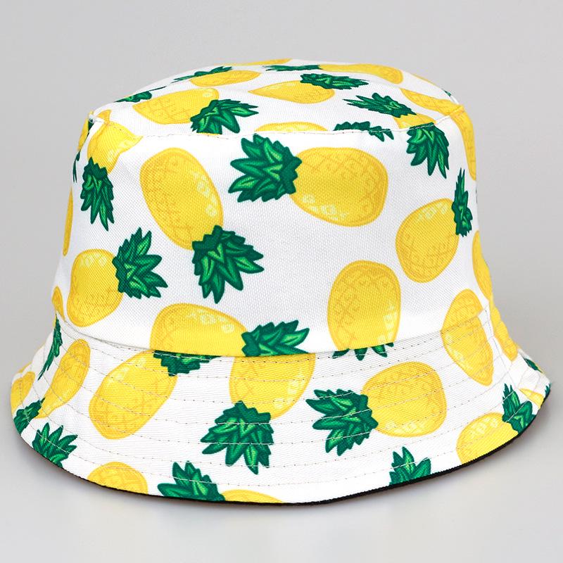 Double-Sided Tropical Fruit Bucket Hat – Trendy Sun Protection for Outdoor Wear