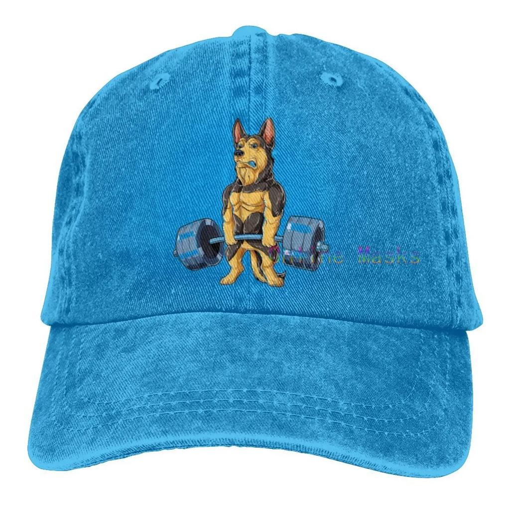 German Shepherd Weightlifting Fitness Gym Cap Baseball Cap Dad Hat Sandwich Hat Trucker Hats Breathable Unique