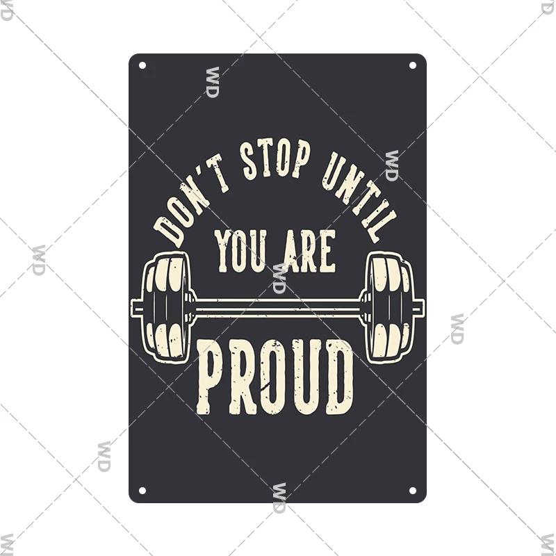 Γυμναστήριο Ρετρό Μεταλλική Πινακίδα Φυσικής Κατάστασης Αστεία Vintage Σιδερένια Αφίσα Άσκηση Κίνητρο Αποφθέγματα Διακόσμηση Σπιτιού Μπαρ Παμπ Γκαράζ Ανδρικό Καταφύγιο Δώρα