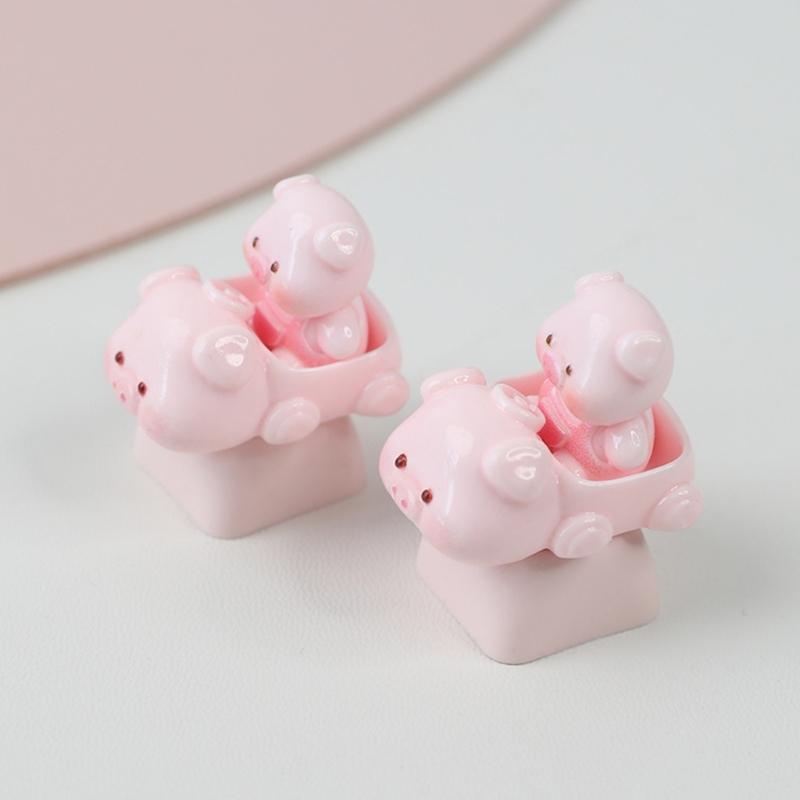 Unique Pig Pattern Keycaps For Mechanical Keyboards Switches Resin Keycap Enhances Aesthetics And Durability