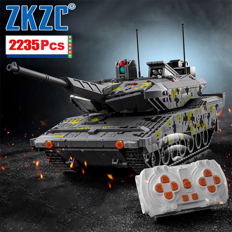 Militärangelegenheiten Panzer Baustein RC Berühmte Europäische Union Vierte Generation Panzer Serie Ziegel Kinder Spielzeug Geschenke