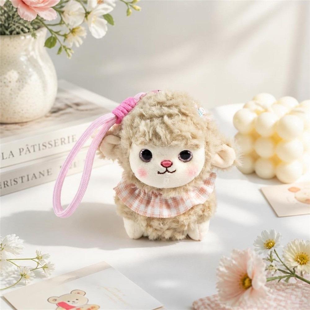 Lamb New Year Sheep Plush Doll Ornaments Fluffy Lamb Pendant Sheep Plush Keychain Bedroom Decor